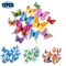 12PCS 3D Butterfly Wall Stickers Double Layer Decorative Wall Art Set 0