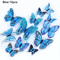 12PCS 3D Butterfly Wall Stickers Double Layer Decorative Wall Art Set 3