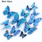 12PCS 3D Butterfly Wall Stickers Double Layer Decorative Wall Art Set 3