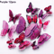 12PCS 3D Butterfly Wall Stickers Double Layer Decorative Wall Art Set 6