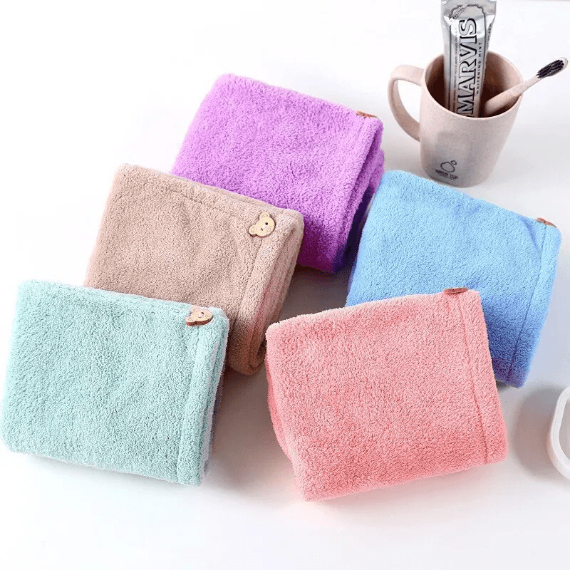 Microfiber Hair Towel Fast Drying Hair Wrap For Women 1