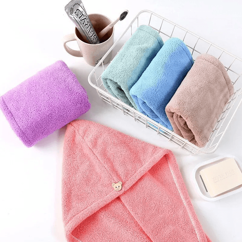 Microfiber Hair Towel Fast Drying Hair Wrap For Women 0