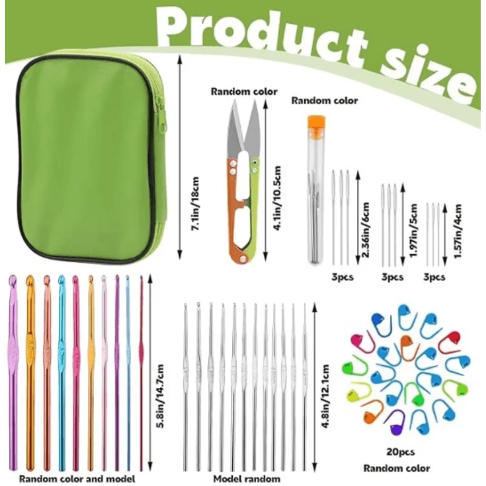 Complete Crochet Hooks Set Knitting Needles Kit With Storage Case 1
