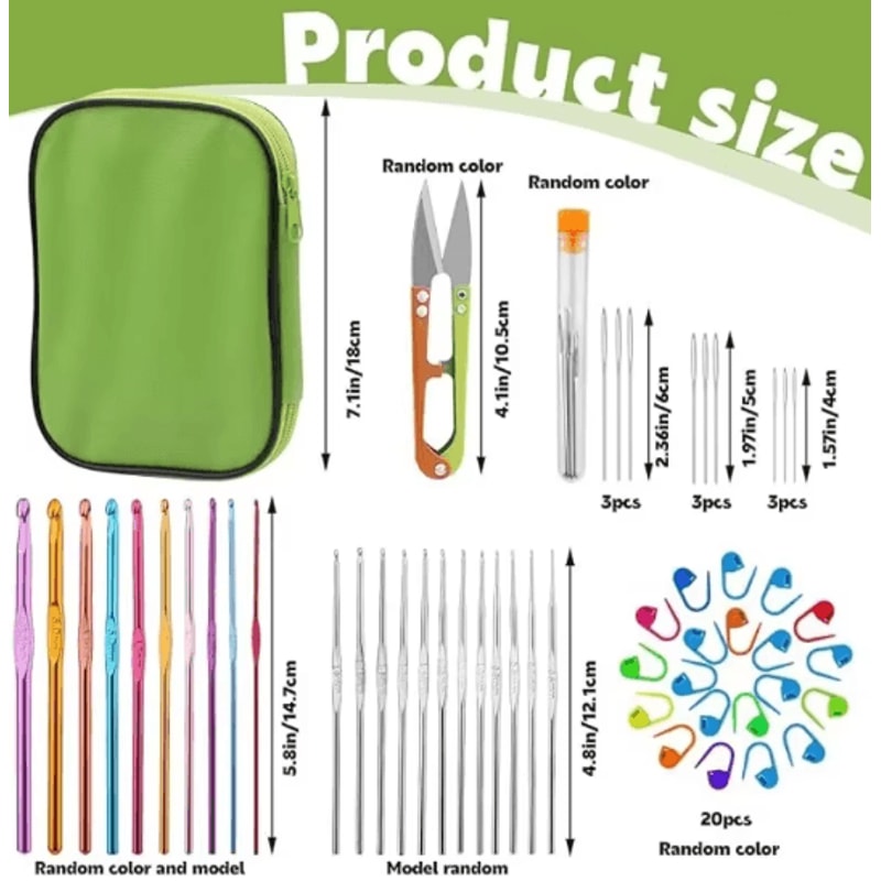 Complete Crochet Hooks Set Knitting Needles Kit With Storage Case 1