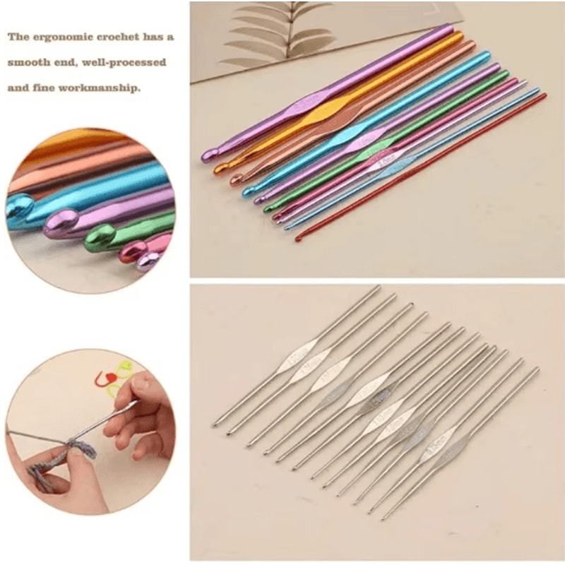 Complete Crochet Hooks Set Knitting Needles Kit With Storage Case 2