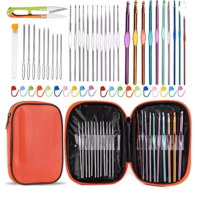 Complete Crochet Hooks Set Knitting Needles Kit With Storage Case 4