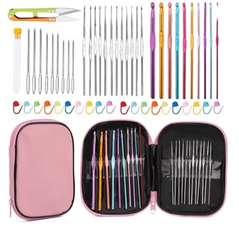 Complete Crochet Hooks Set Knitting Needles Kit With Storage Case 5