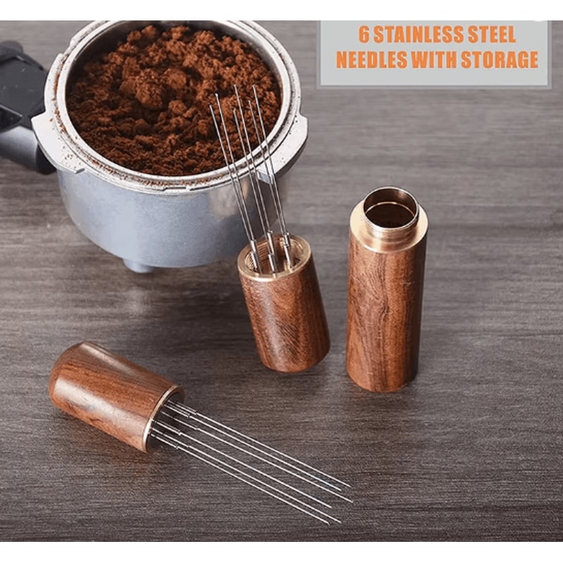 Stainless Steel Espresso WDT Tool Coffee Needle Distributor And Leveler 0