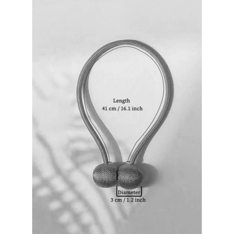 Magnetic Curtain Tiebacks Rope Buckles Set For Window And Bed Curtains 1