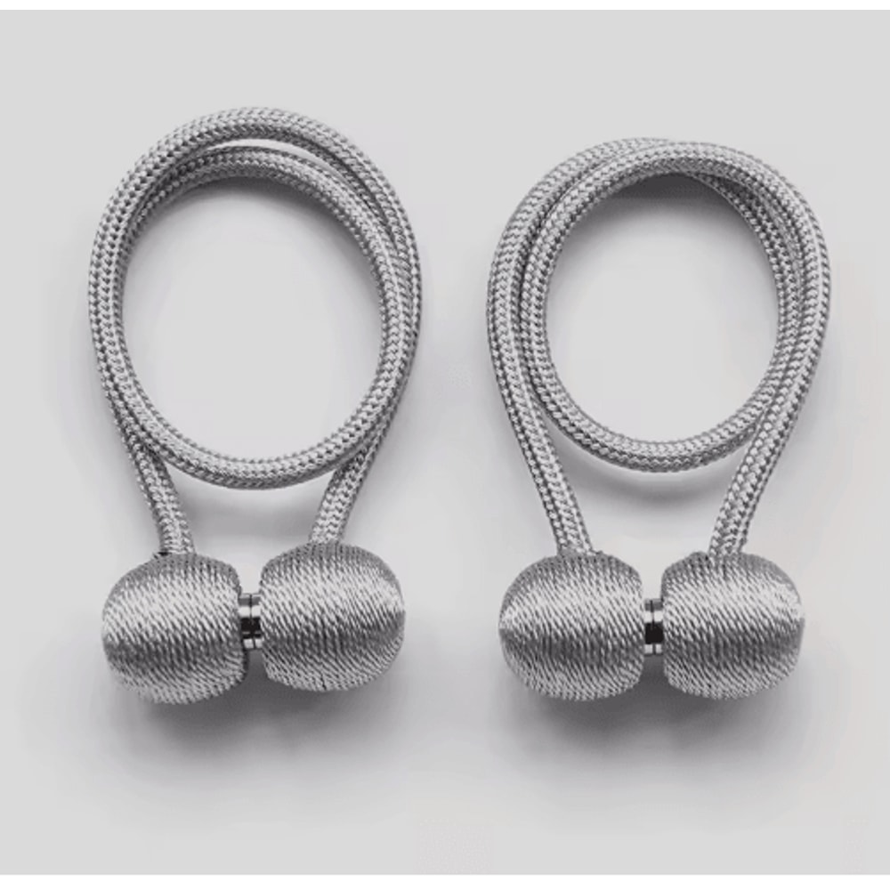 Magnetic Curtain Tiebacks Rope Buckles Set For Window And Bed Curtains 0
