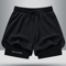 Ice Silk Mens Sports Shorts Quick Dry Running Basketball Fitness Set 2