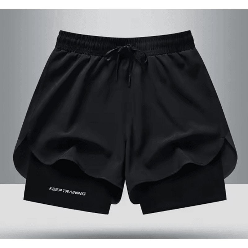 Ice Silk Mens Sports Shorts Quick Dry Running Basketball Fitness Set 2