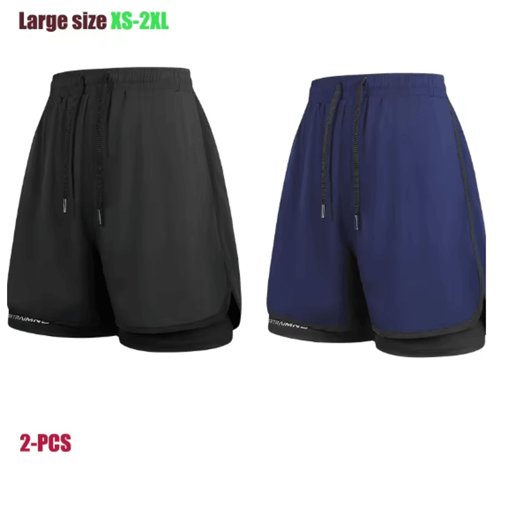 Ice Silk Mens Sports Shorts Quick Dry Running Basketball Fitness Set 11