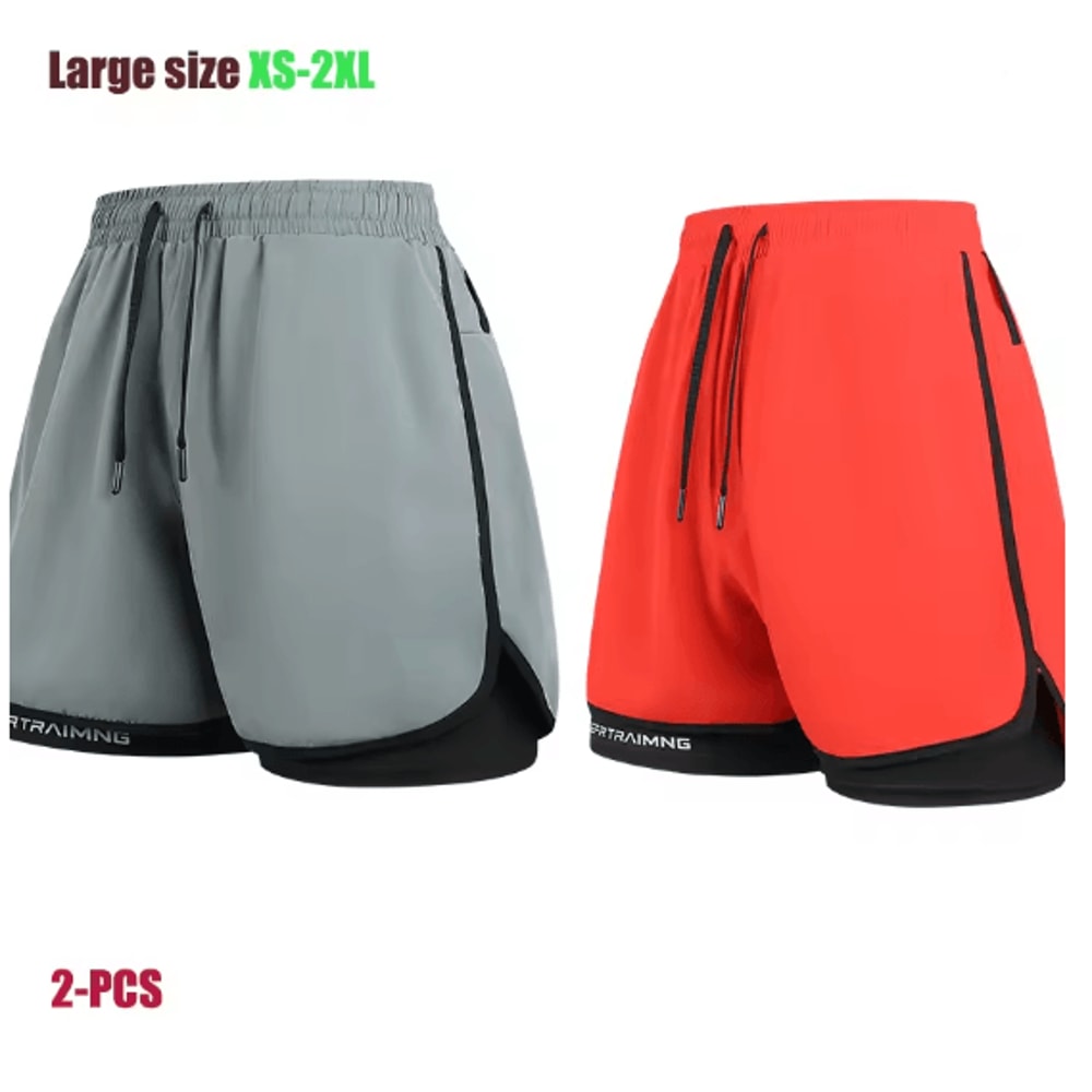 Ice Silk Mens Sports Shorts Quick Dry Running Basketball Fitness Set 12