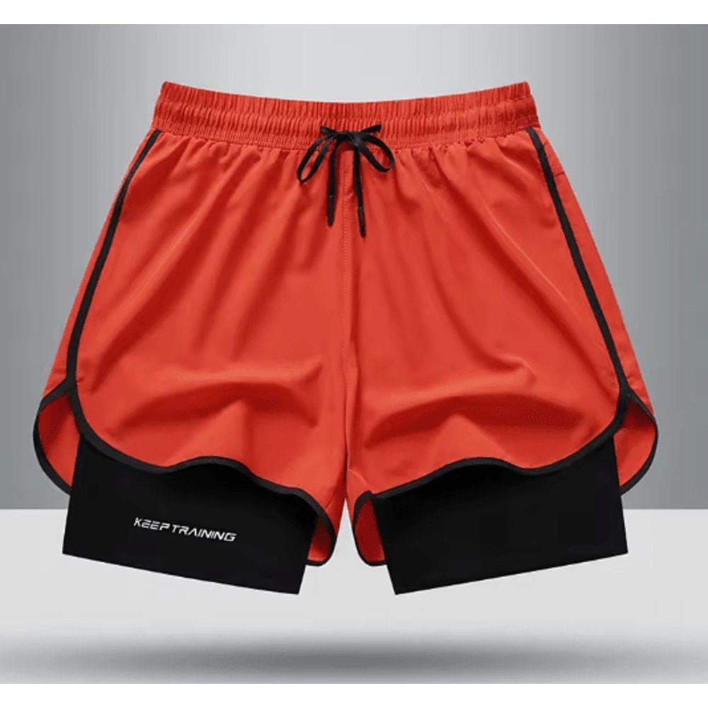 Ice Silk Mens Sports Shorts Quick Dry Running Basketball Fitness Set 14