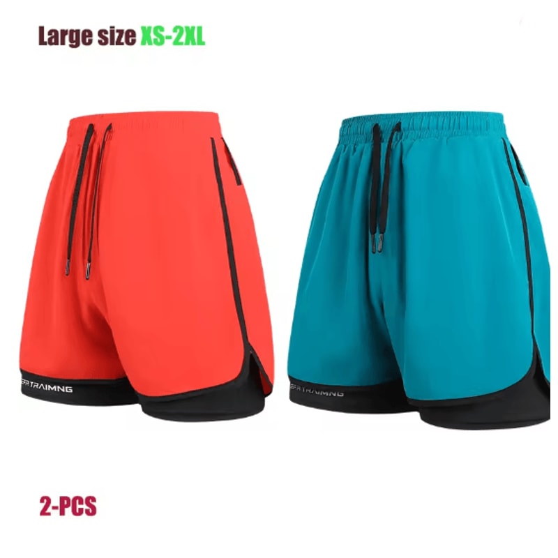 Ice Silk Mens Sports Shorts Quick Dry Running Basketball Fitness Set 15