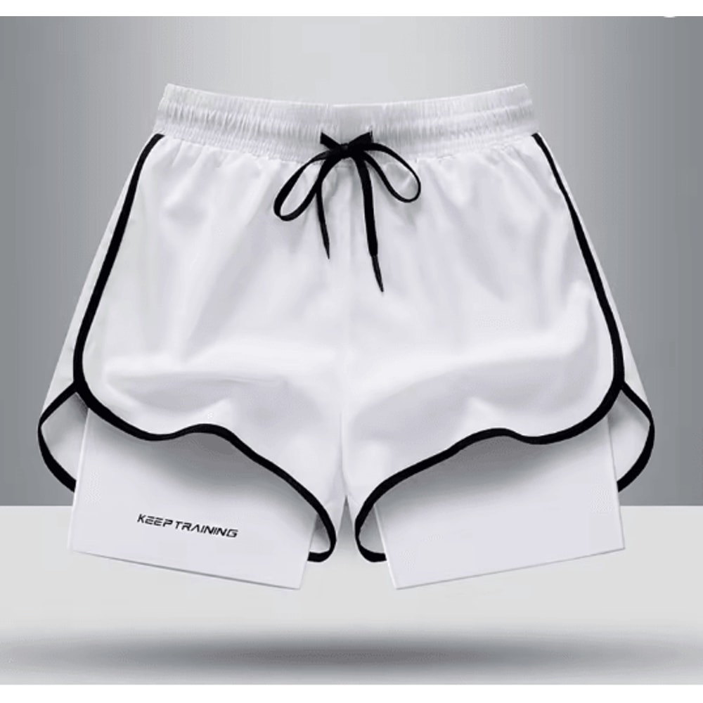 Ice Silk Mens Sports Shorts Quick Dry Running Basketball Fitness Set 16