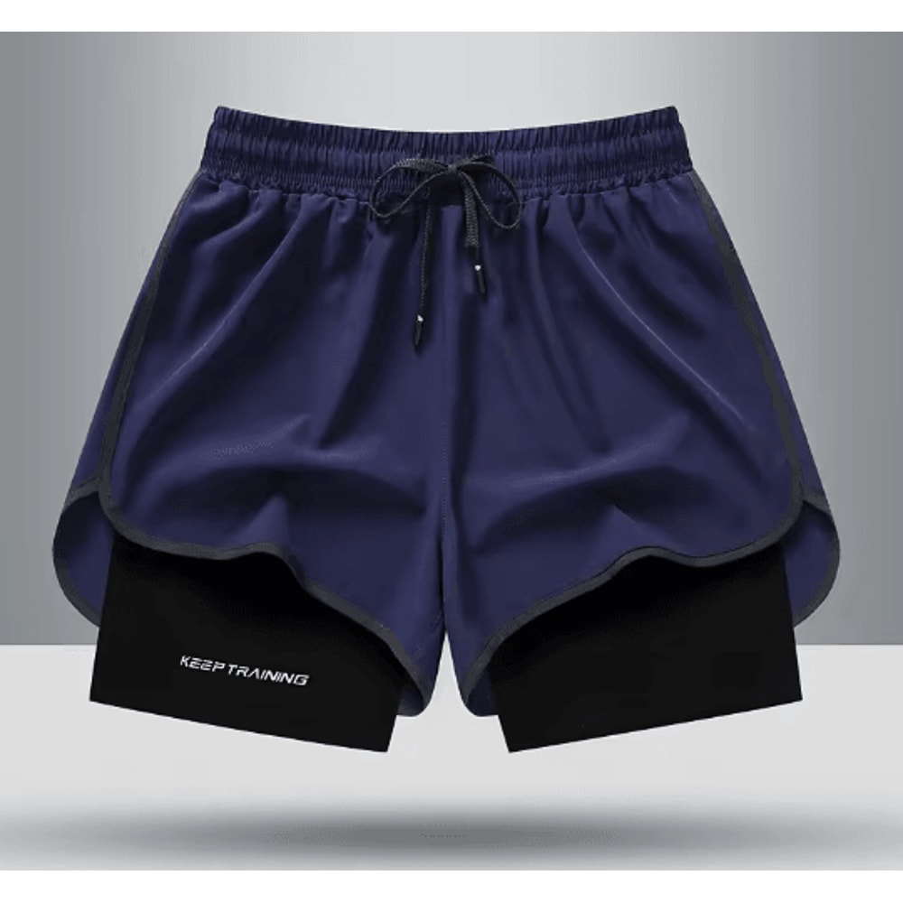 Ice Silk Mens Sports Shorts Quick Dry Running Basketball Fitness Set 18