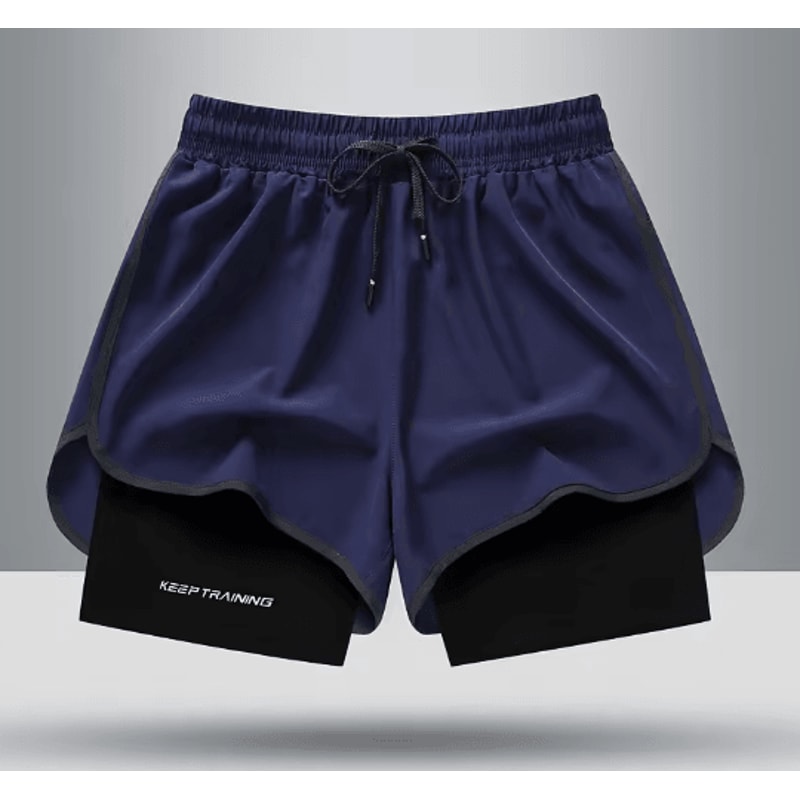 Ice Silk Mens Sports Shorts Quick Dry Running Basketball Fitness Set 18