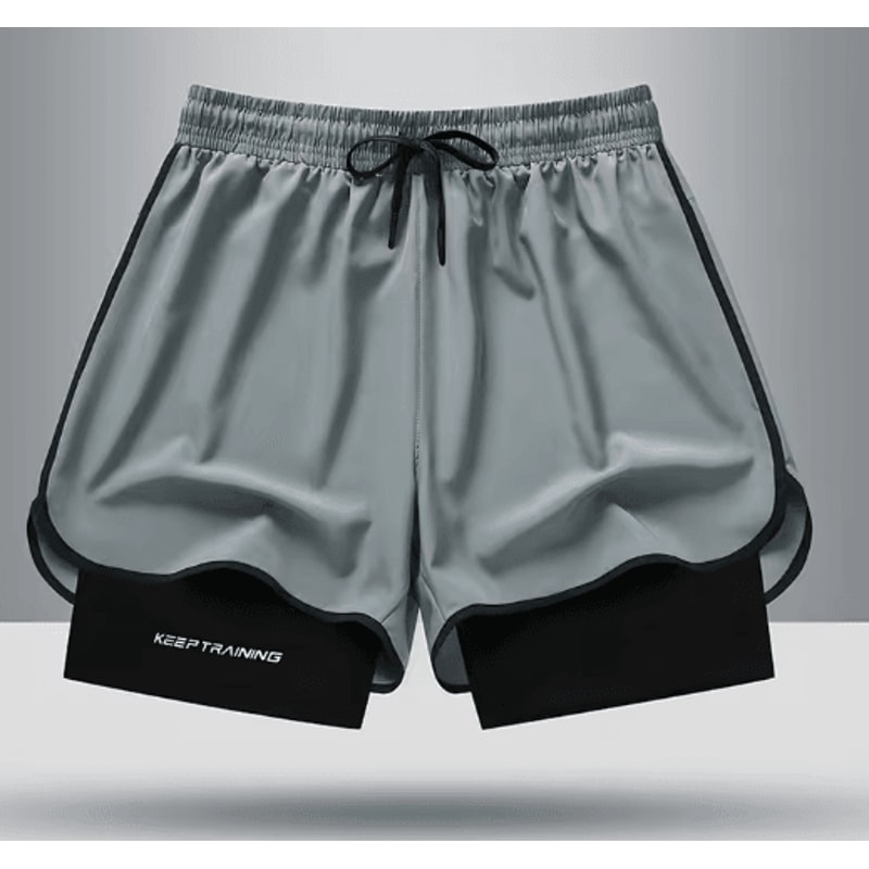 Ice Silk Mens Sports Shorts Quick Dry Running Basketball Fitness Set 7