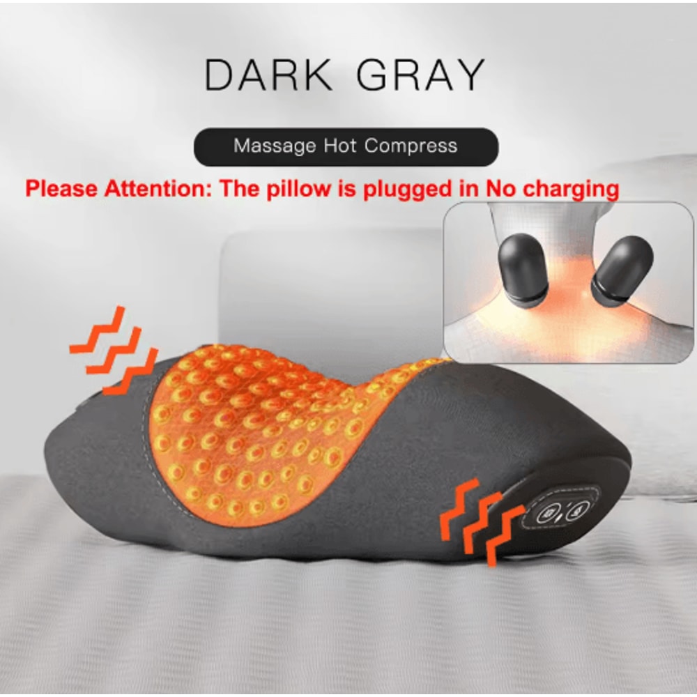 Electric Neck Massage Pillow With Heat And Cervical Support 3