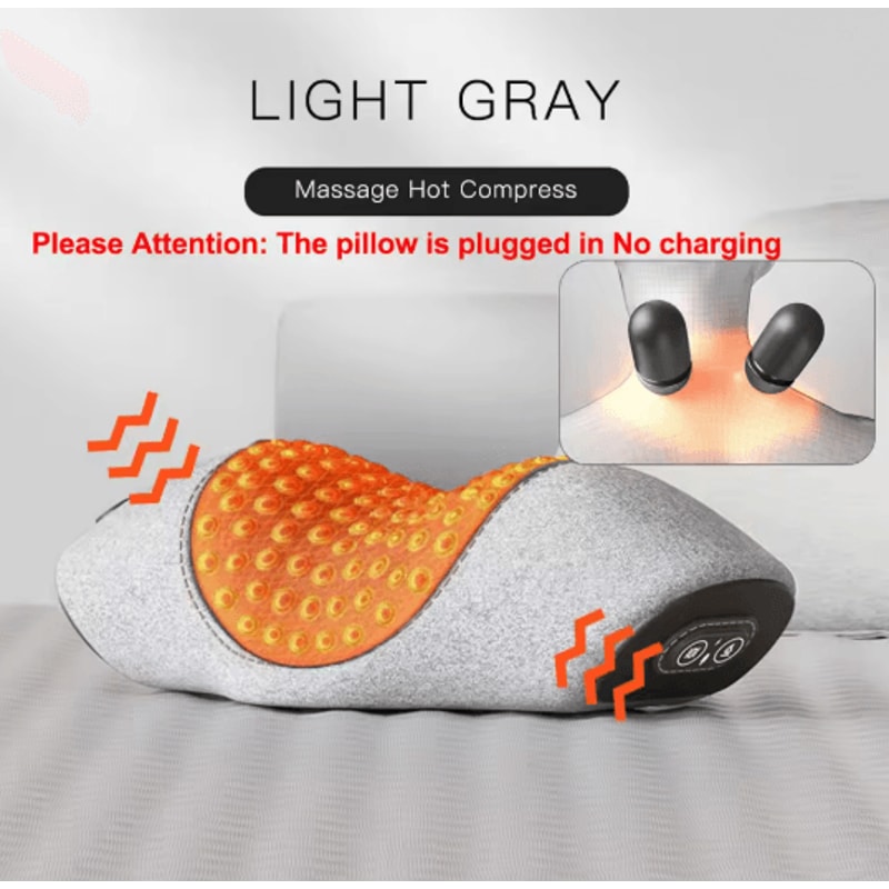 Electric Neck Massage Pillow With Heat And Cervical Support 4