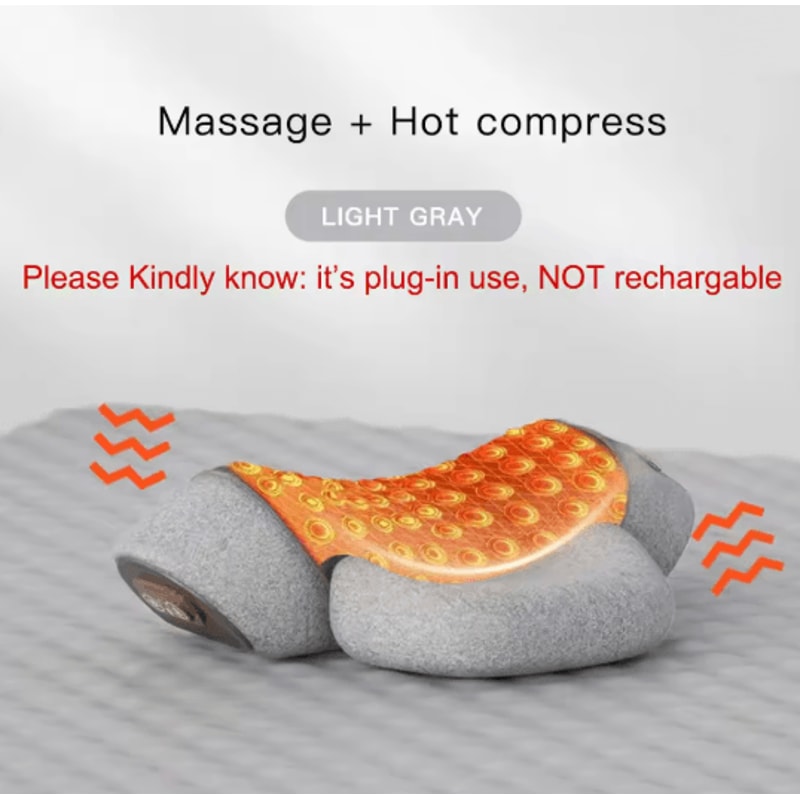 Electric Neck Massage Pillow With Heat And Cervical Support 6