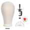 Canvas Wig Head Mannequin With Stand For Wig Making And Display 2