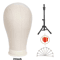 Canvas Wig Head Mannequin With Stand For Wig Making And Display 3