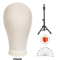 Canvas Wig Head Mannequin With Stand For Wig Making And Display 3