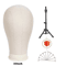 Canvas Wig Head Mannequin With Stand For Wig Making And Display 5