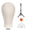 Canvas Wig Head Mannequin With Stand For Wig Making And Display 5