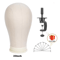 Canvas Wig Head Mannequin With Stand For Wig Making And Display 6