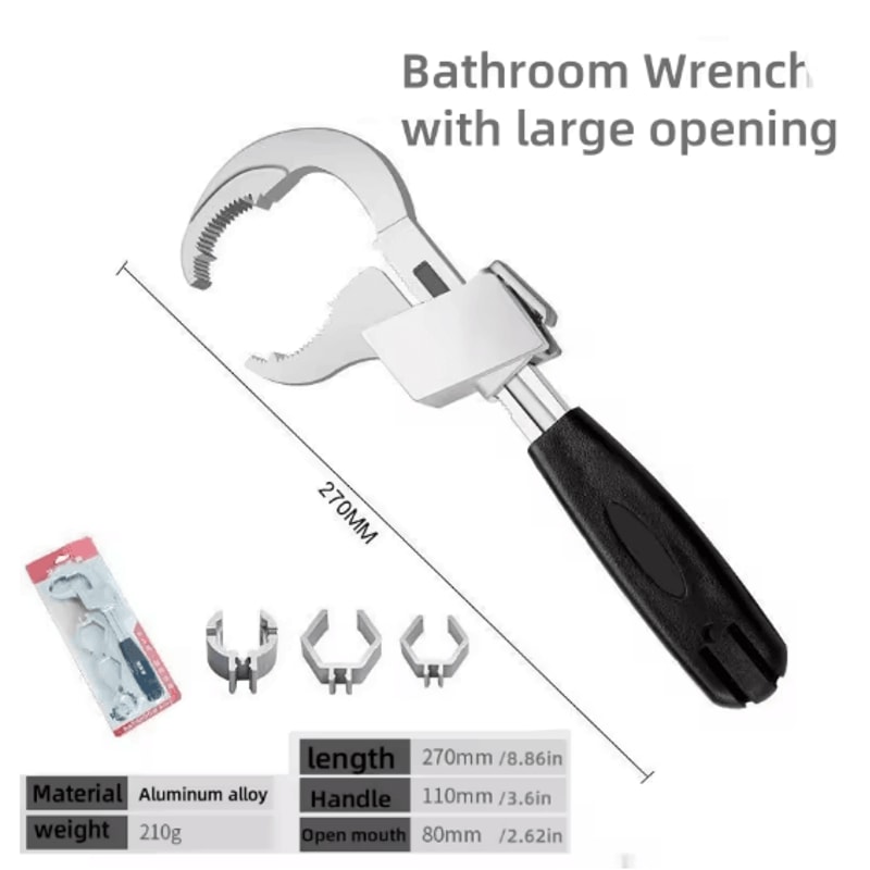 Universal Multifunctional Sink Wrench For Faucet And Water Pipe Installation 2