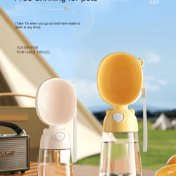 portable dog water bottle with food dispenser travel pet bowl