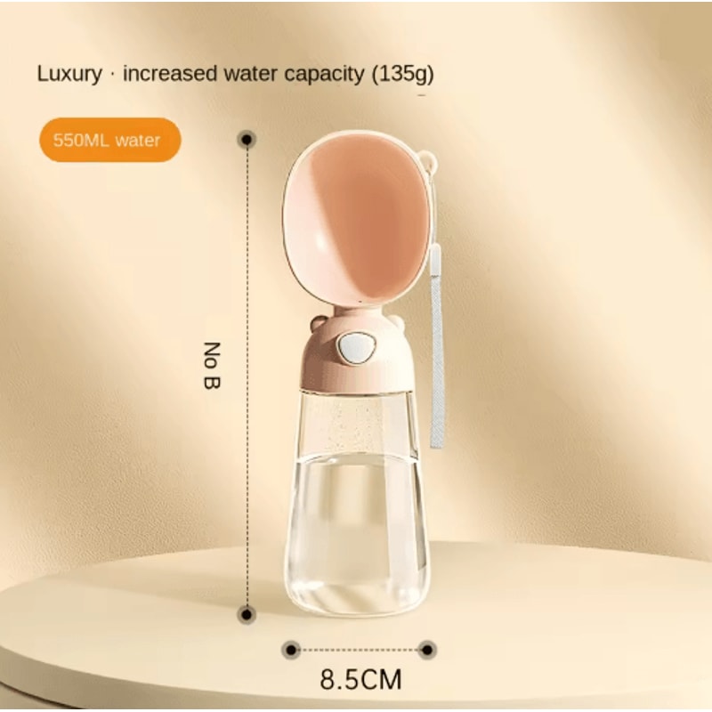 Portable Dog Water Bottle With Food Dispenser Travel Pet Bowl 5