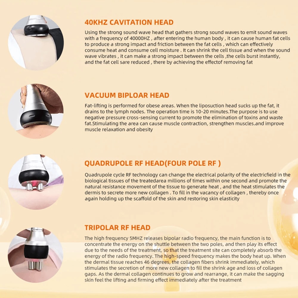 4 In 1 Cavitation Body Slimming Machine With Vacuum And Skin Tightening 2