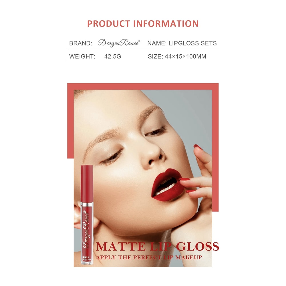 3 Piece Long Lasting Liquid Lipstick Set Matte Waterproof Finish 1