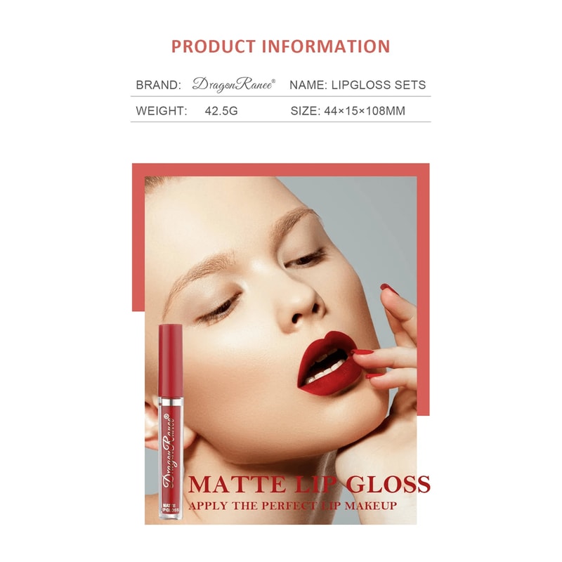 3 Piece Long Lasting Liquid Lipstick Set Matte Waterproof Finish 1