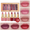 6 Color Gold Tube Matte Velvet Lipstick Set With Pearlescent Finish 4
