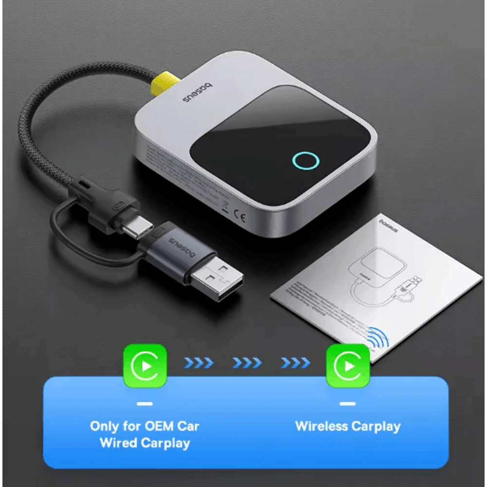 Baseus Wireless CarPlay Adapter Wired To Wireless Smart Car System 3