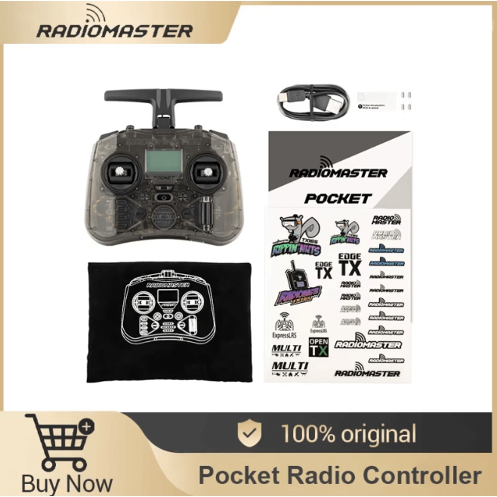 Radiomaster Pocket Hall Gimbal RC Transmitter With Foldable Antenna 0