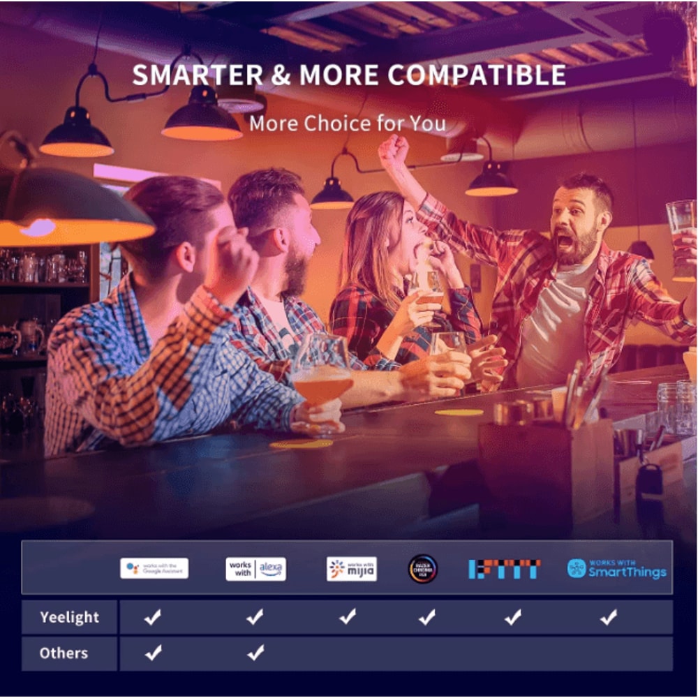 Yeelight Smart LED Bulb W3 WiFi Dimmable E26 With Voice Control 1