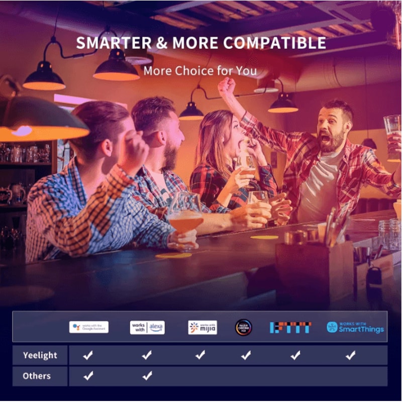 Yeelight Smart LED Bulb W3 WiFi Dimmable E26 With Voice Control 1