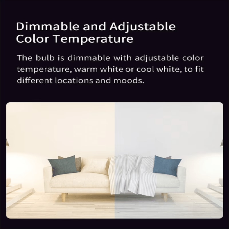 Yeelight Smart LED Bulb W3 WiFi Dimmable E26 With Voice Control 2