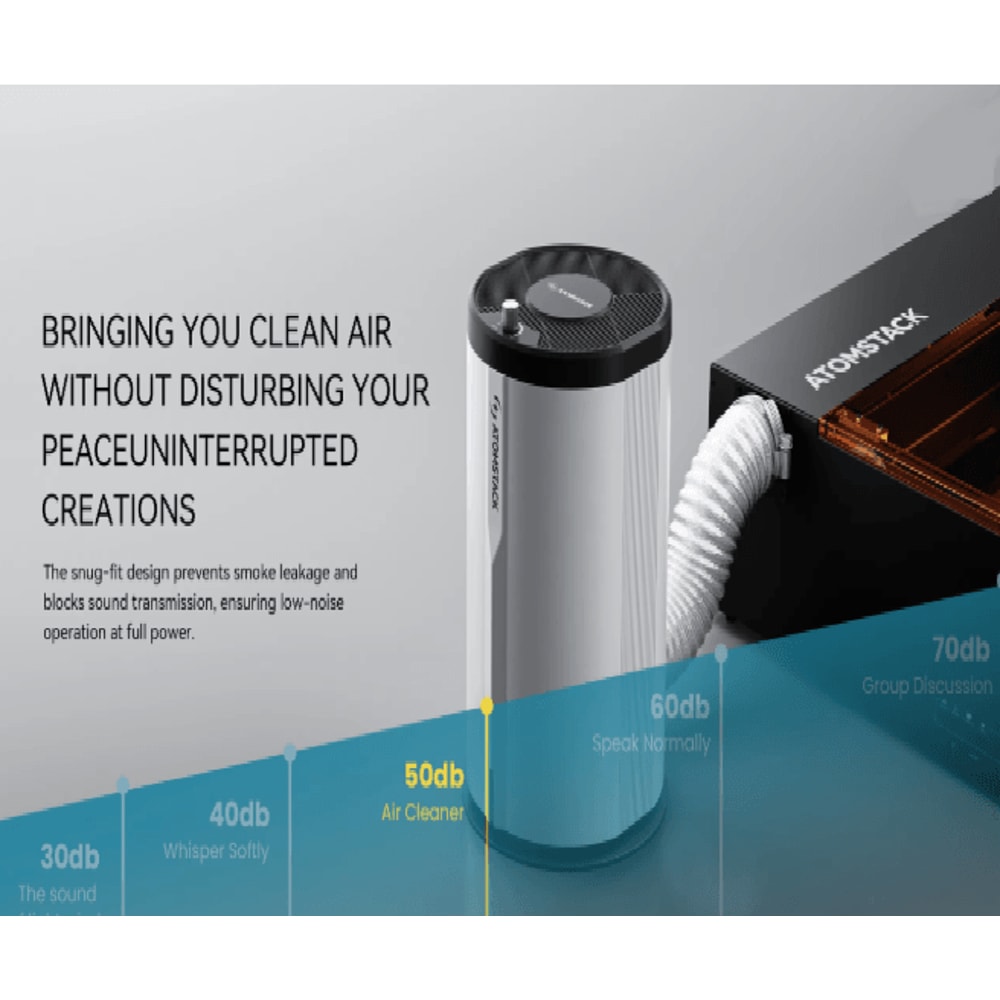AtomStack Laser Engraver Air Purifier High Efficiency Smoke Filter For Home And Office 3