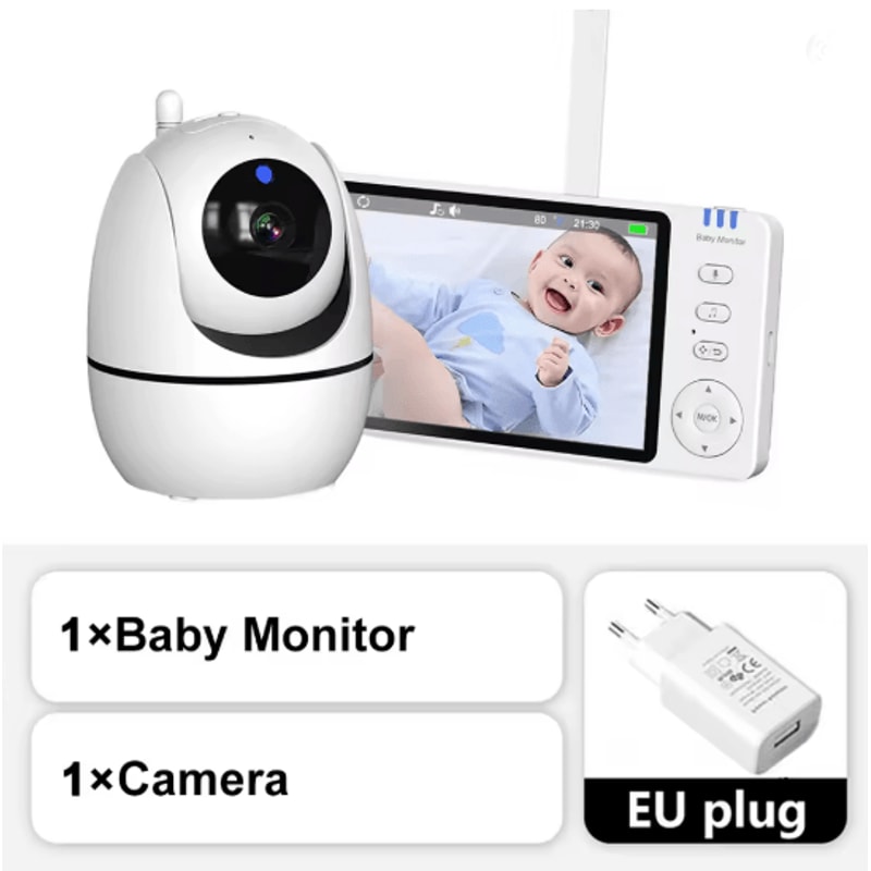 5 Inch Video Baby Monitor With Camera And Temperature Sensor 4