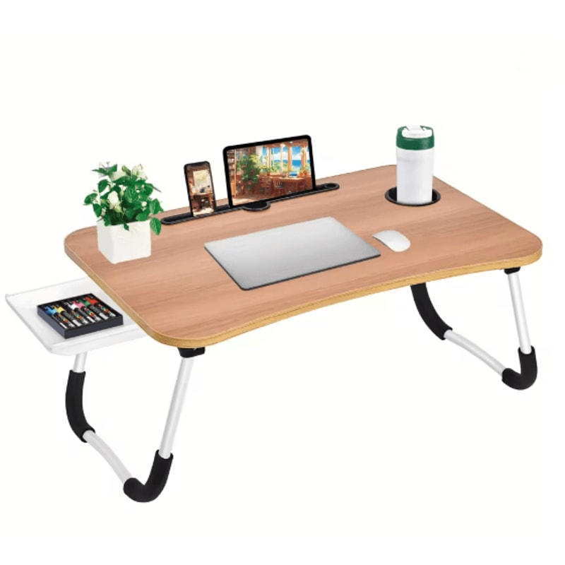 Extra Large Portable Laptop Bed Desk With Cup Holder And Drawer 3