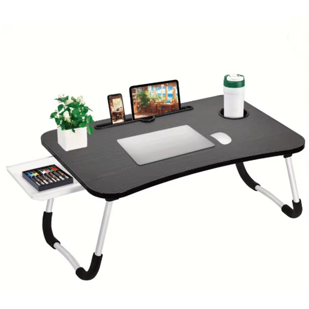 Extra Large Portable Laptop Bed Desk With Cup Holder And Drawer 4