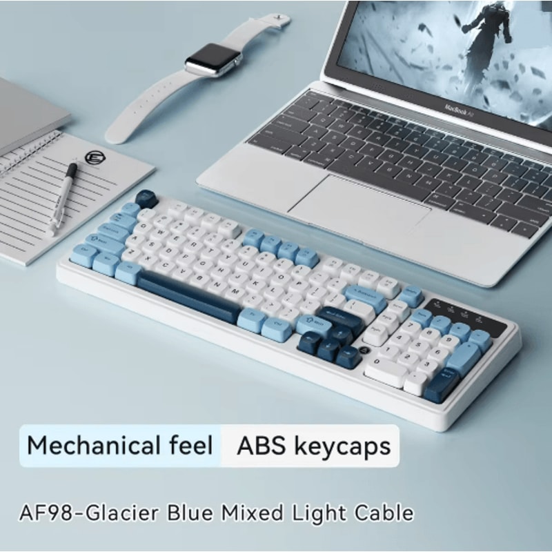 AJAZZ AF98 Wireless RGB Mechanical Feel Keyboard With Three Mode Connectivity 9